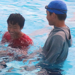 pool jump swim shirt teen boy