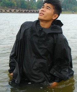 swimming in the rain